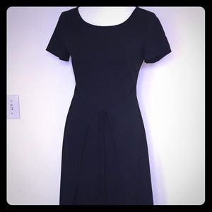 Long black dress.
